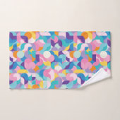 Motif géométrique violet et rose (Serviette à main)