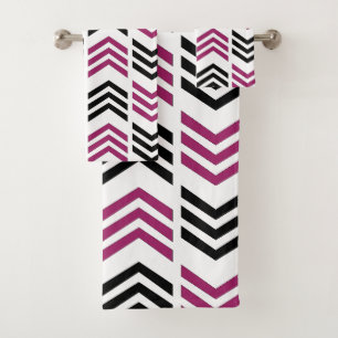 Motif géométrique violet noir Chevron