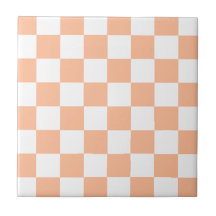 Motif Gingham à Carreaux Flous de Pêche