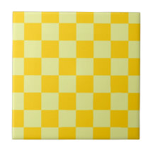 Motif Gingham à Carreaux Jaunes