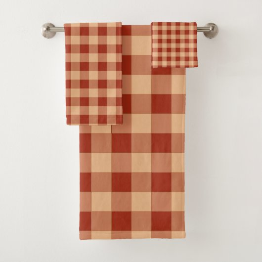 Motif Gingham à carreaux marron (En situation)