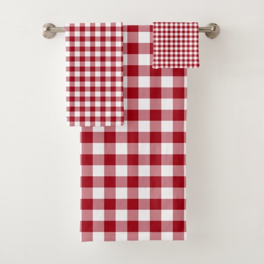 Motif Gingham à carreaux rouges modernes (En situation)