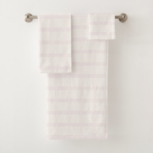Motif Gingham Blanc Crème et Champagne Rose (En situation)