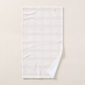 Motif Gingham Blanc Crème et Champagne Rose (Serviette à main)