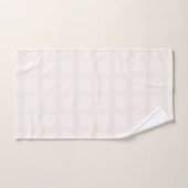 Motif Gingham Blanc Crème et Champagne Rose (Serviette à main)