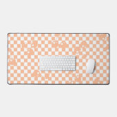 Motif Gingham Cerise Fuzz pêche (Clavier et souris)