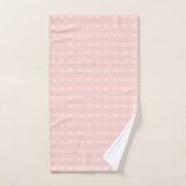 Motif Gingham en rose blush et pêche pastel (Serviette à main)