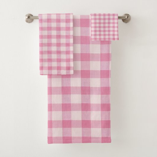 Motif Gingham Rose Bébé (En situation)