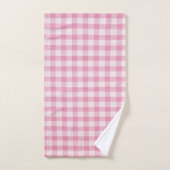 Motif Gingham Rose Bébé (Serviette à main)