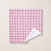 Motif Gingham Rose Bébé (Gant de toilette)