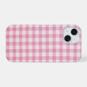 Motif Gingham Rose Bébé (Verso Horizontal)