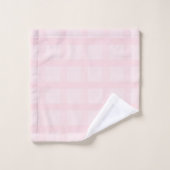 Motif Gingham Rose Bubble et Lavande (Gant de toilette)