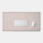 Motif Gingham Rose et Blanc (Clavier et souris)