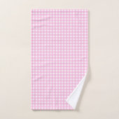 Motif Gingham Rose Pastel (Serviette à main)