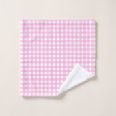 Motif Gingham Rose Pastel (Gant de toilette)