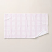 Motif Gingham Rose Quartz Rose Et Pastel (Serviette à main)