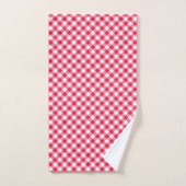 Motif Gingham Rouge et Blanc Classique Rustique (Serviette à main)
