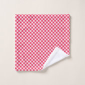 Motif Gingham Rouge et Blanc Classique Rustique (Gant de toilette)