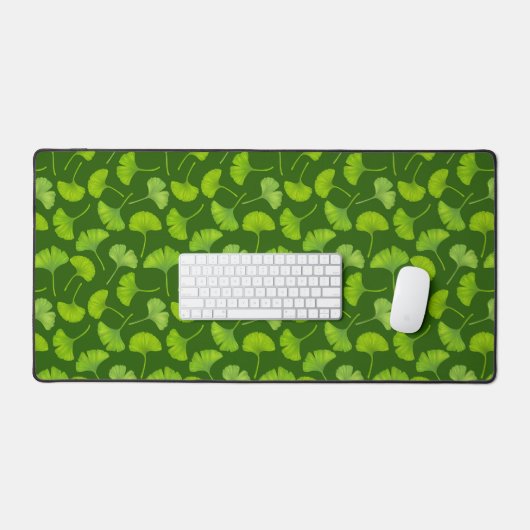 Motif Ginkgo sur vert foncé (Clavier et souris)