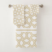 Motif Gold Art Déco en blanc (En situation)