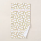 Motif Gold Art Déco en blanc (Serviette à main)