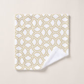 Motif Gold Art Déco en blanc (Gant de toilette)