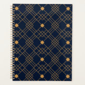 Motif Gold art déco sur arrière - plan bleu foncé (Devant)
