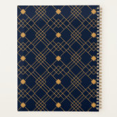 Motif Gold art déco sur arrière - plan bleu foncé (Dos)