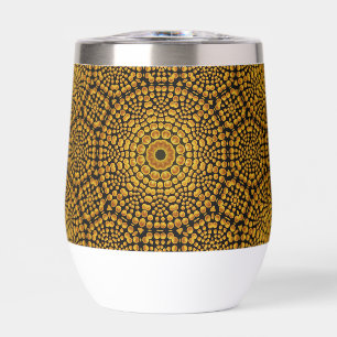Motif Gold & Black Dot Art