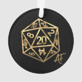Motif Gold D20 | Jeu de rôle d'Imaginaire RPG (dos)