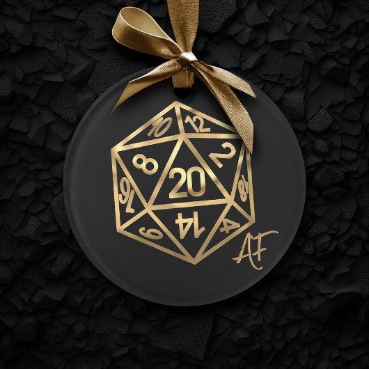 Motif Gold D20 | Jeu de rôle d'Imaginaire RPG