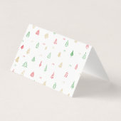 Motif Gold Green Red Christmas Trees (Back)