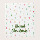 Motif Gold Green Red Christmas Trees (Outside Unfolded)