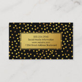 Motif Gold Speck élégant noir avec Étiquette or (Dos)