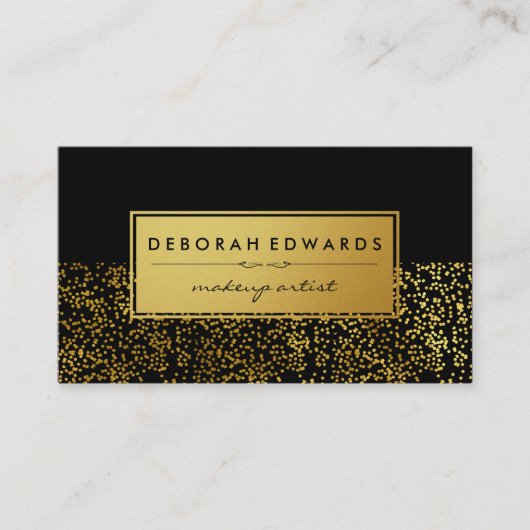 Motif Gold Specks stylish Metallic Étiquette or (Devant)