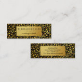 Motif Gold Specks stylish Metallic Étiquette or (Devant / Derrière)