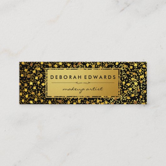 Motif Gold Specks stylish Metallic Étiquette or (Devant)