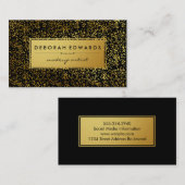 Motif Gold Specks stylish Metallic Étiquette or (Devant / Derrière)