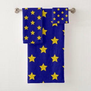 Motif Gold Stars, Bleu Marine, Exclusive