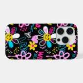 Motif graffiti fleur smiley mode (Verso Horizontal)
