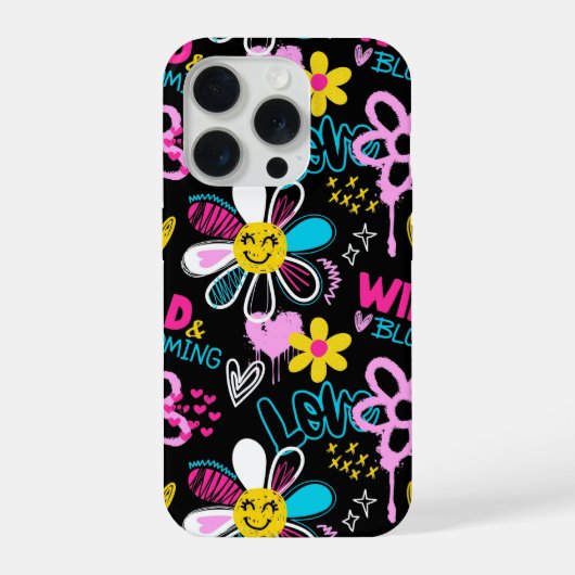 Motif graffiti fleur smiley mode (Verso)