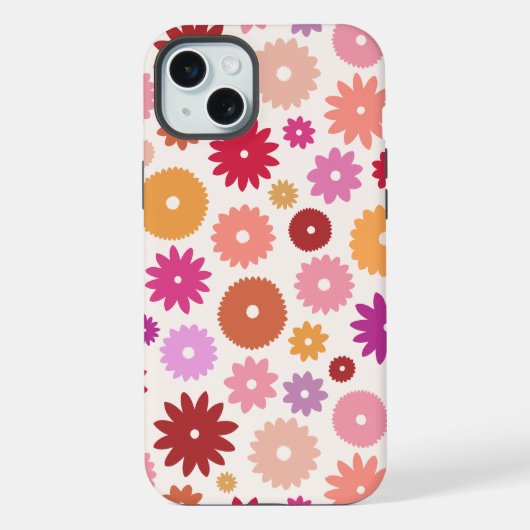 Motif grand format de fleurs colorées (Verso)