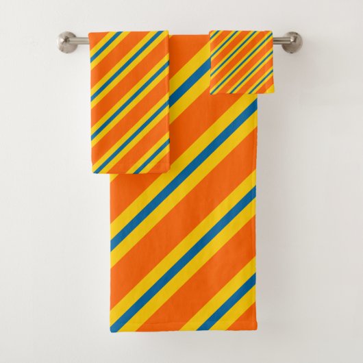 Motif Gras Bleu, Orange Et Jaune (En situation)
