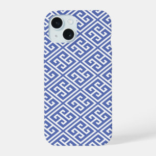 Motif grec bleu royal