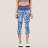 Motif grec des yeux mal Capri Leggings (Recto)