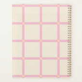 Motif Grille Beige et Rose Clair (Dos)