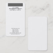 Motif gris blanc Carte de visite de charme attraya (Devant / Derrière)
