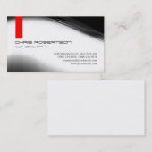 Motif gris blanc rouge Carte de visite attrayant (Devant / Derrière)