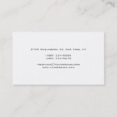 Motif gris blanc tendance Carte de visite chic (Dos)