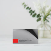 Motif gris Carte de visite consultant en bande rou (Debout devant)